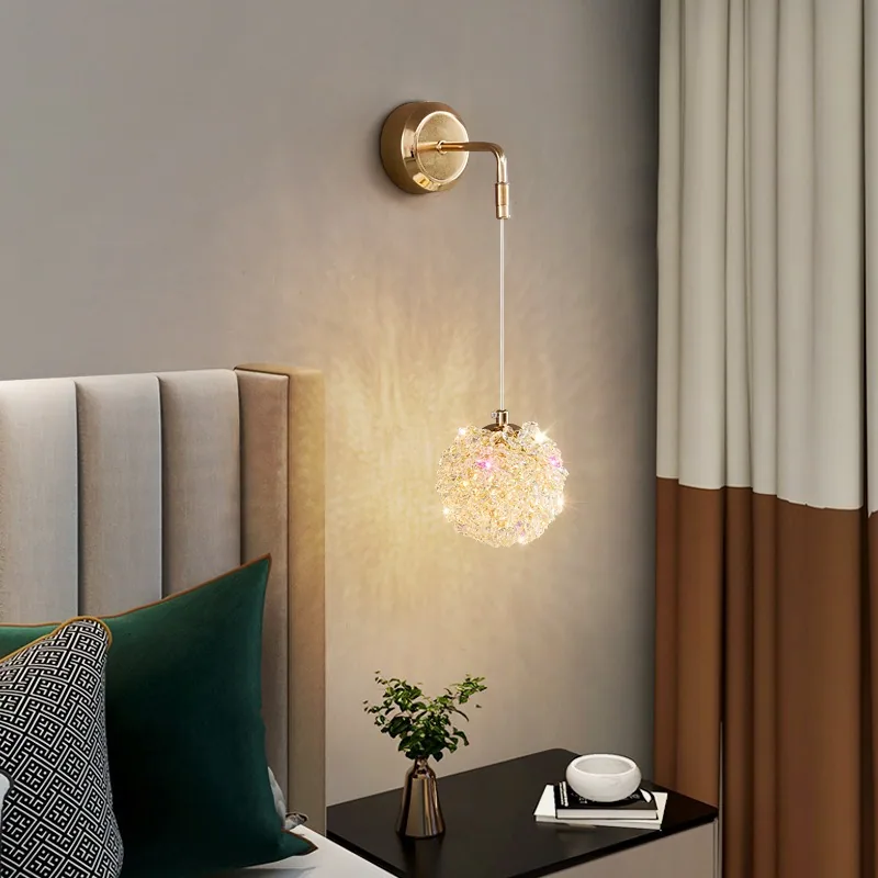 Light Luxury Crystal Wall Lamp — Living Room, Bedroom & Bedside (Model ZC-6586) — view 4