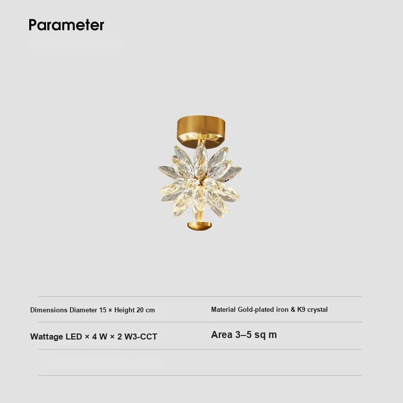 Light Luxury Crystal Wall Lamp — Living Room, Bedroom & Bedside (Model ZC-6586) — view 6