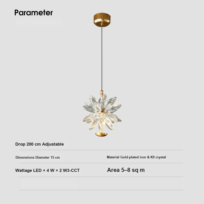 Light Luxury Crystal Wall Lamp — Living Room, Bedroom & Bedside (Model ZC-6586) — view 7