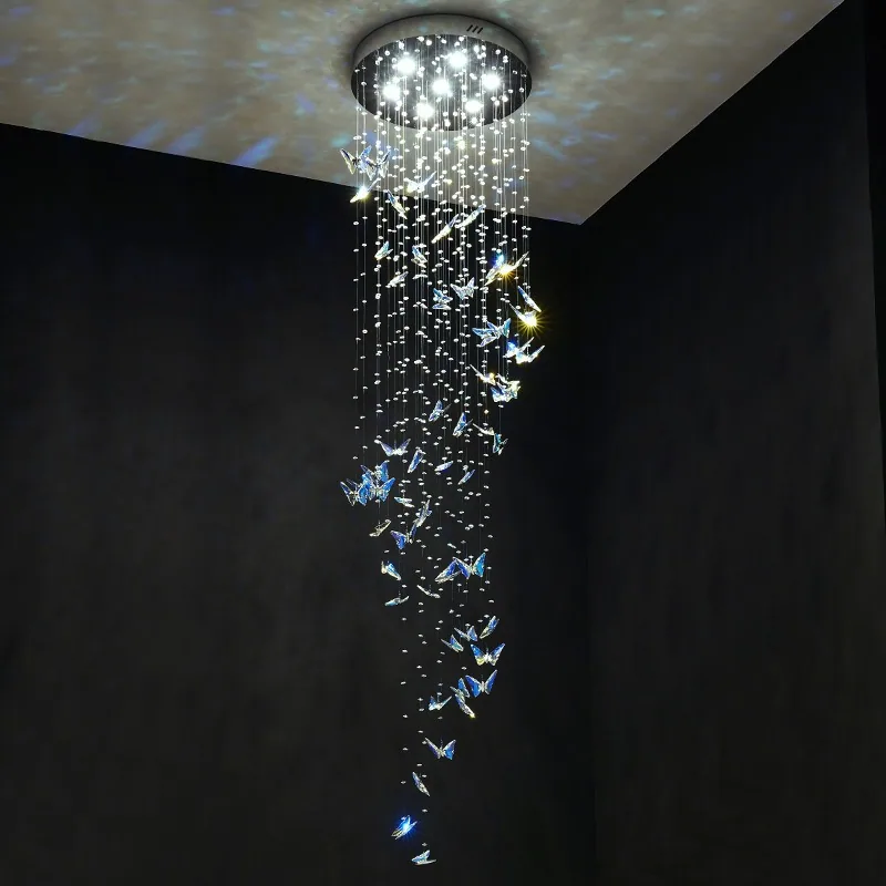 Modern Crystal Chandelier — Duplex, Stairwell & Villa — view 1