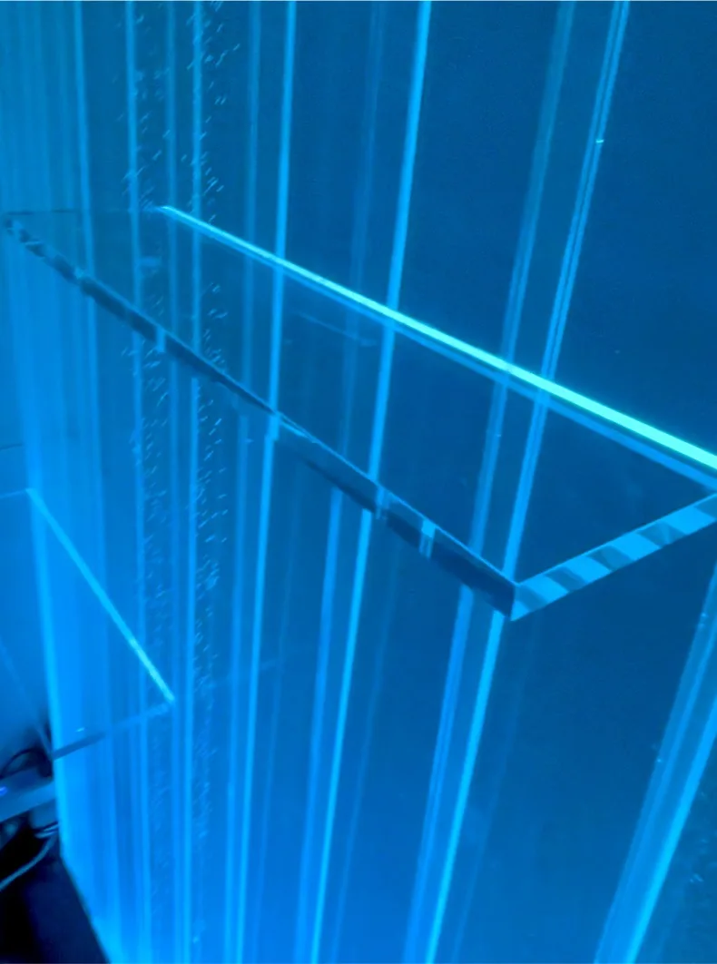 Large Illuminated Acrylic Water Screen — Custom Partition — view 6