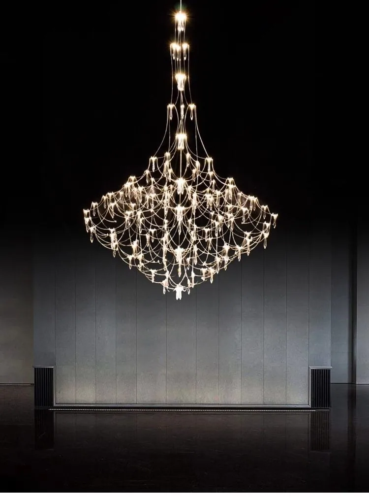 Minimalist Crystal Chandelier — Duplex, Stairwell & Villa (Model 465152163) — view 6