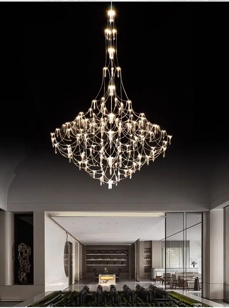 Minimalist Crystal Chandelier — Duplex, Stairwell & Villa (Model 465152163) — view 8