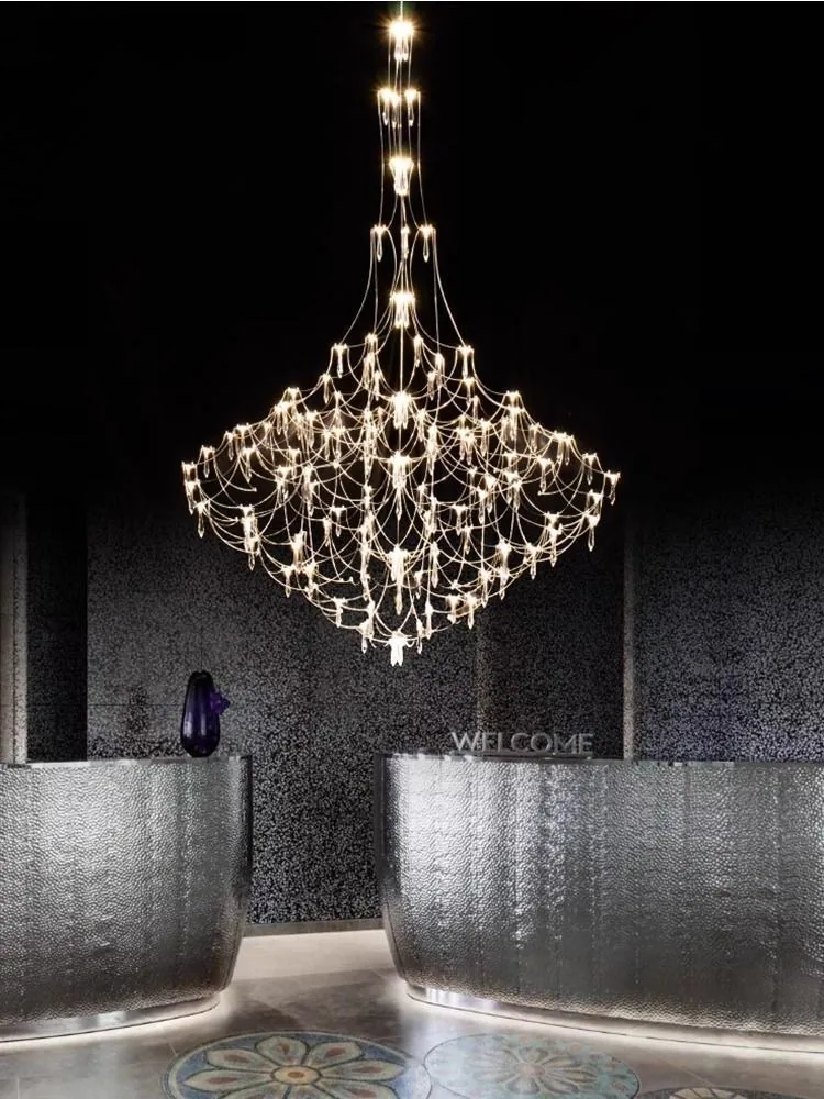 Minimalist Crystal Chandelier — Duplex, Stairwell & Villa (Model 465152163) — view 9