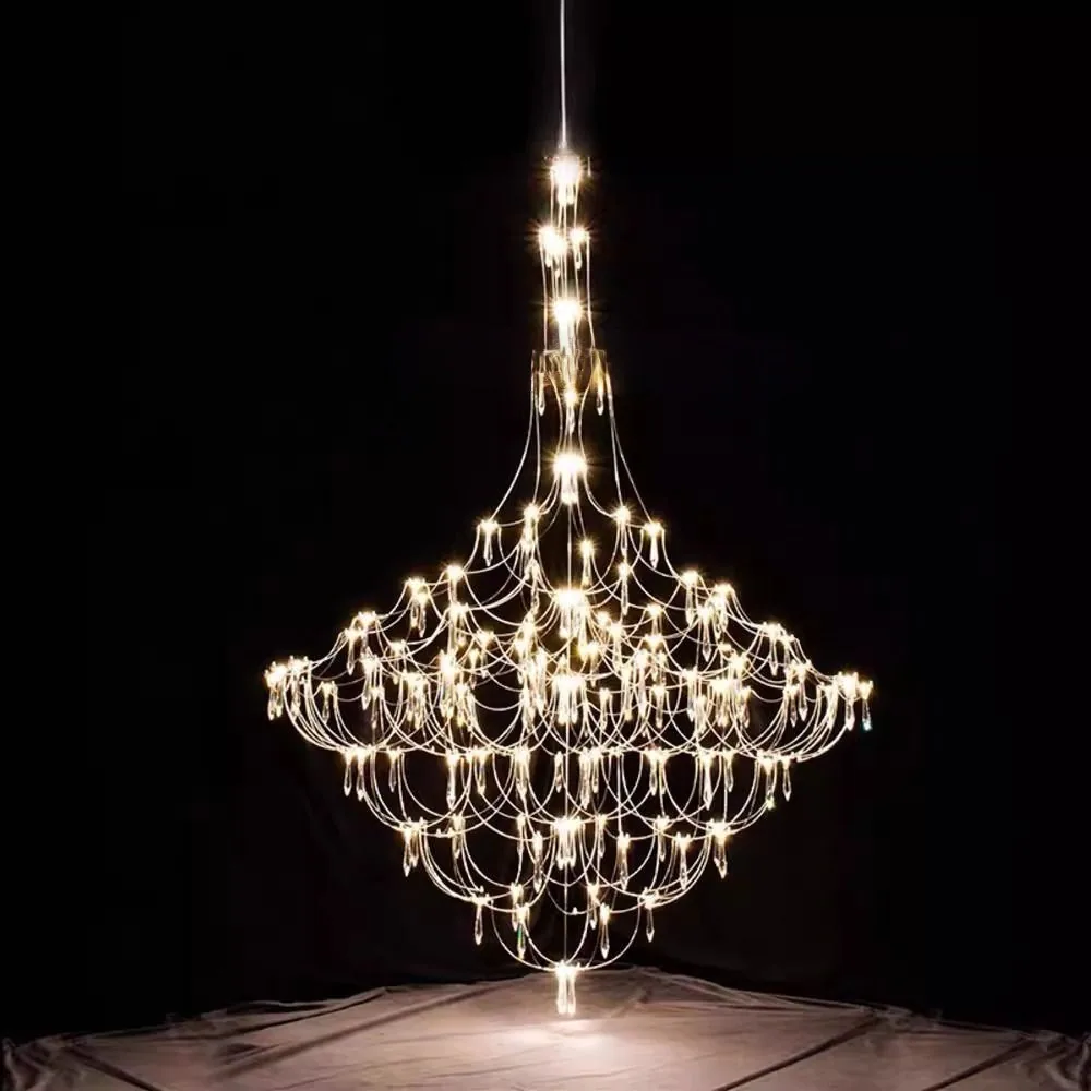 Minimalist Crystal Chandelier — Duplex, Stairwell & Villa (Model 465152163) — view 2