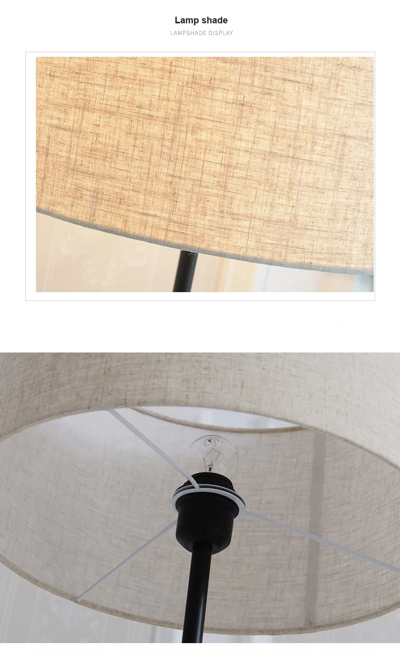 Modern Minimalist LED Fabric Floor Lamp — Hotel Guest Room — view 9