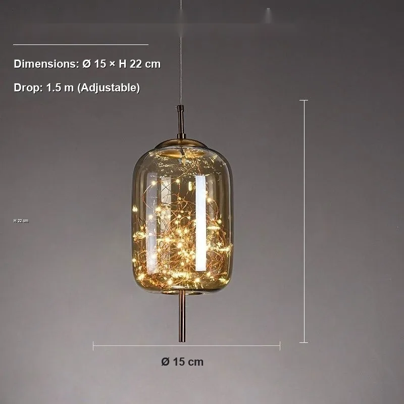 Nordic Glass Chandelier — Hotel, Bedroom & Bedside — view 6