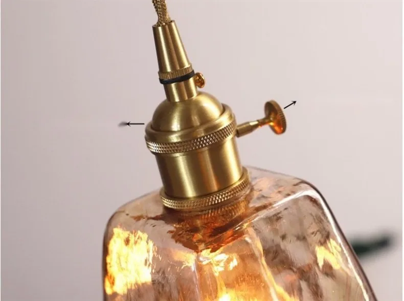 Vintage Brass Single-Head Chandelier — Bedside, Dining Room & Bar Counter — view 12