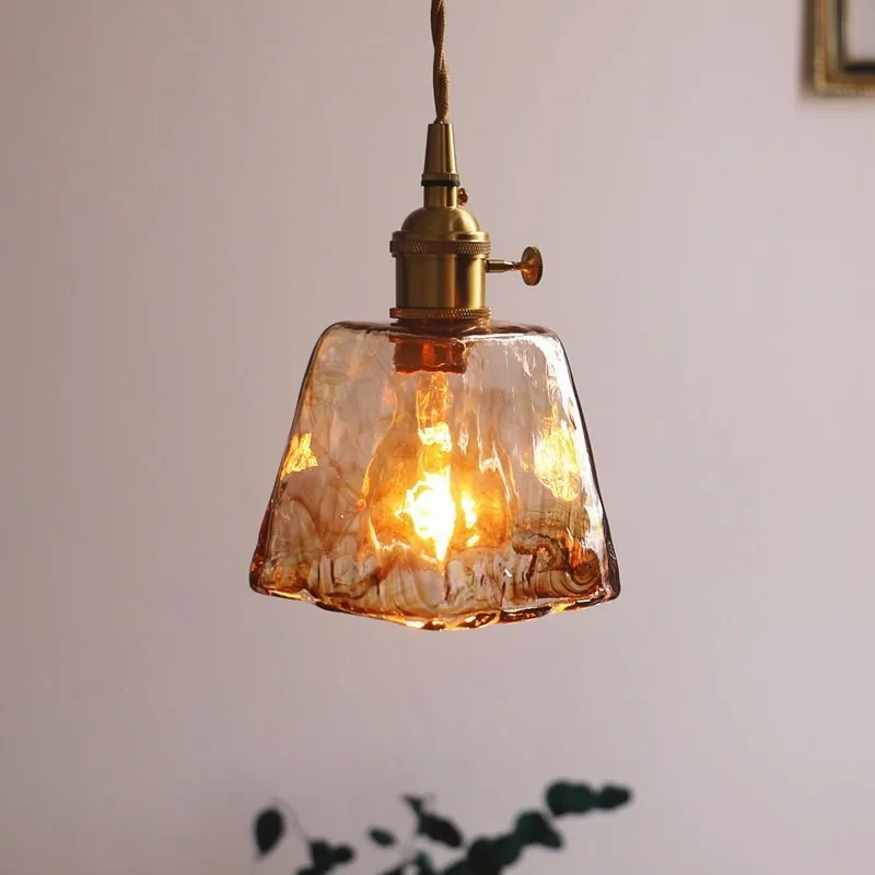Vintage Brass Single-Head Chandelier — Bedside, Dining Room & Bar Counter — view 4