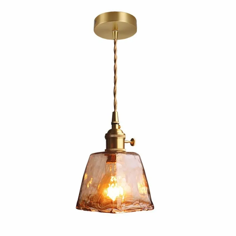 Vintage Brass Single-Head Chandelier — Bedside, Dining Room & Bar Counter — view 5