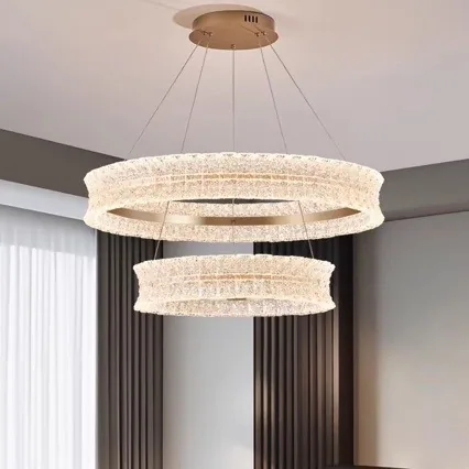 Modern Crystal Chandelier — Living Room & Dining Room — view 3