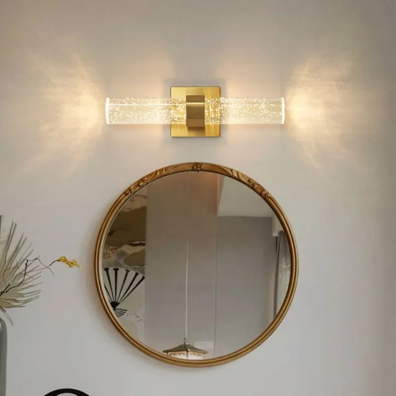 Minimalist Crystal Wall Lamp — Hotel Guest Room — view 4