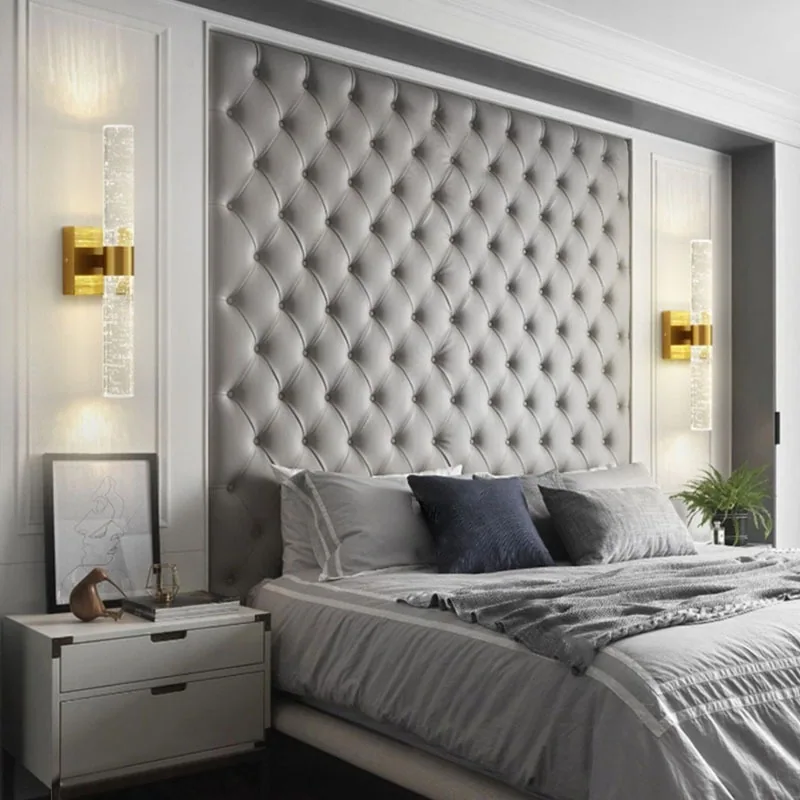 Minimalist Crystal Wall Lamp — Hotel Guest Room — view 6
