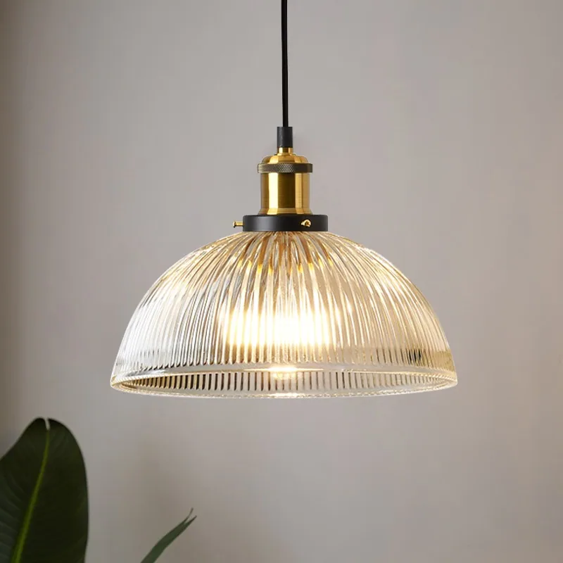 Minimalist Glass Single-Head Chandelier — Dining Room, Bar Counter & Café — view 2