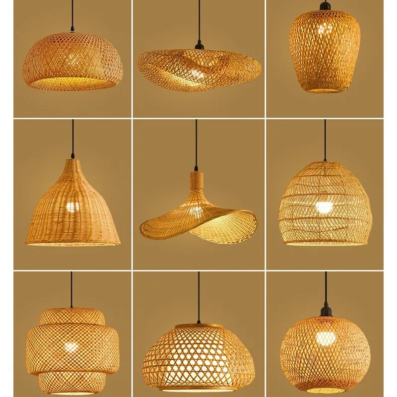 New Chinese Rattan Chandelier — Dining Room — view 1