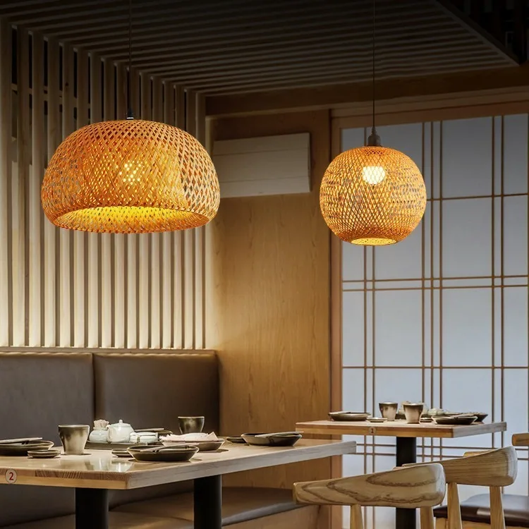 New Chinese Rattan Chandelier — Dining Room — view 3