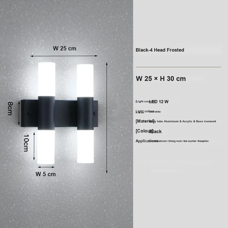 Nordic Twin-Head Gold Wall Lamp — Corridor & Bedhead — view 7