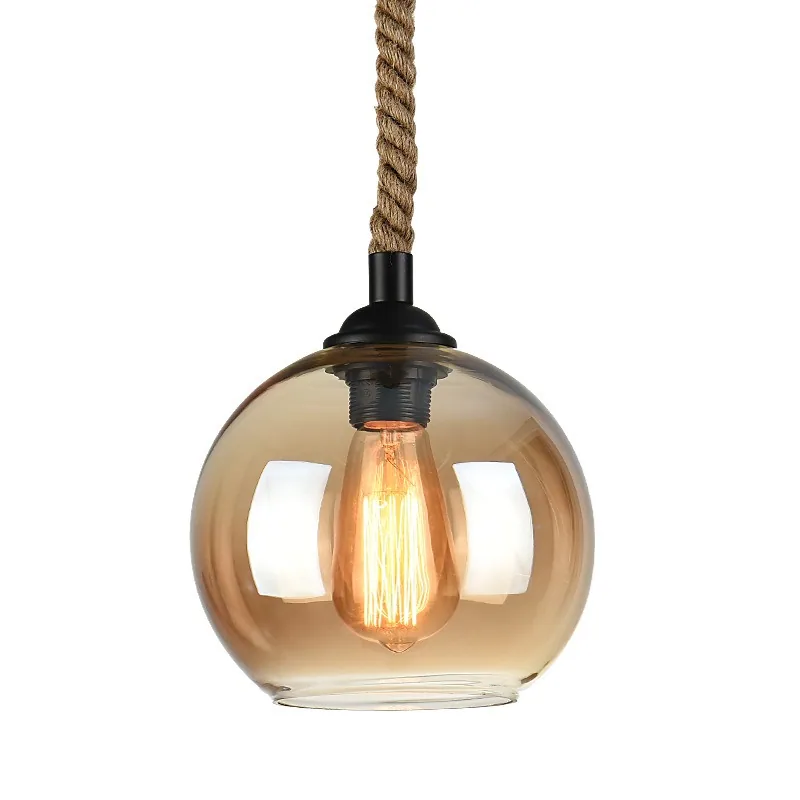 Nordic Glass Single-Head Chandelier — Boutique, Dining Room & Bar Counter — view 4