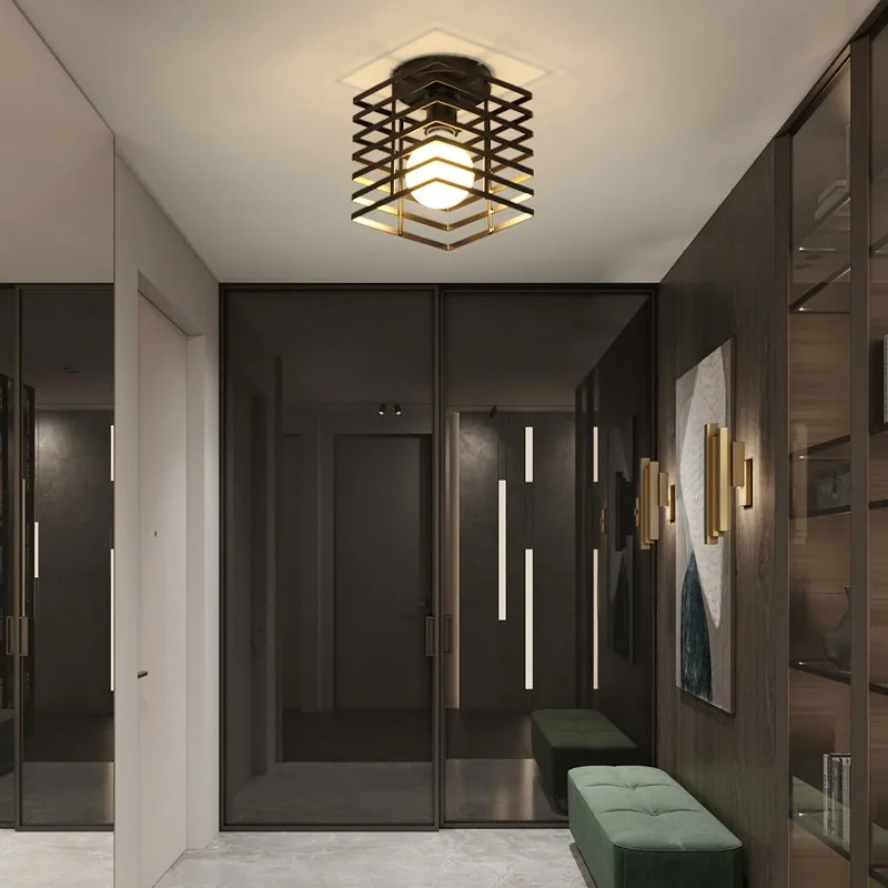 Modern Ironwork Ceiling Light — Walkway, Corridor & Entryway — view 2