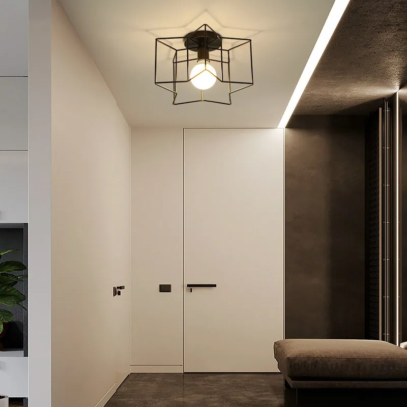 Modern Ironwork Ceiling Light — Walkway, Corridor & Entryway — view 4