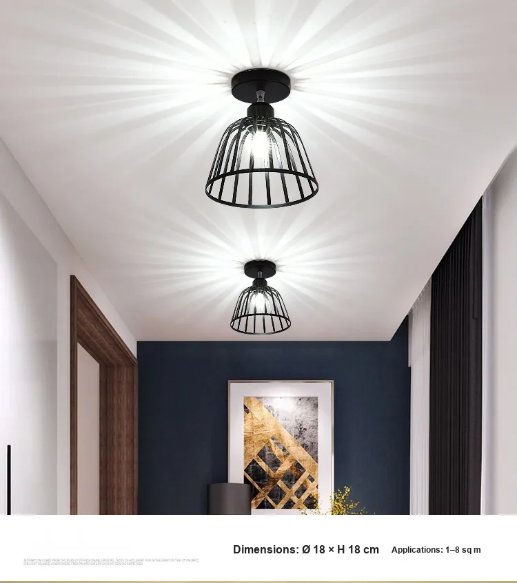 Nordic LED Ironwork Ceiling Light — Walkway, Corridor & Entryway — view 12
