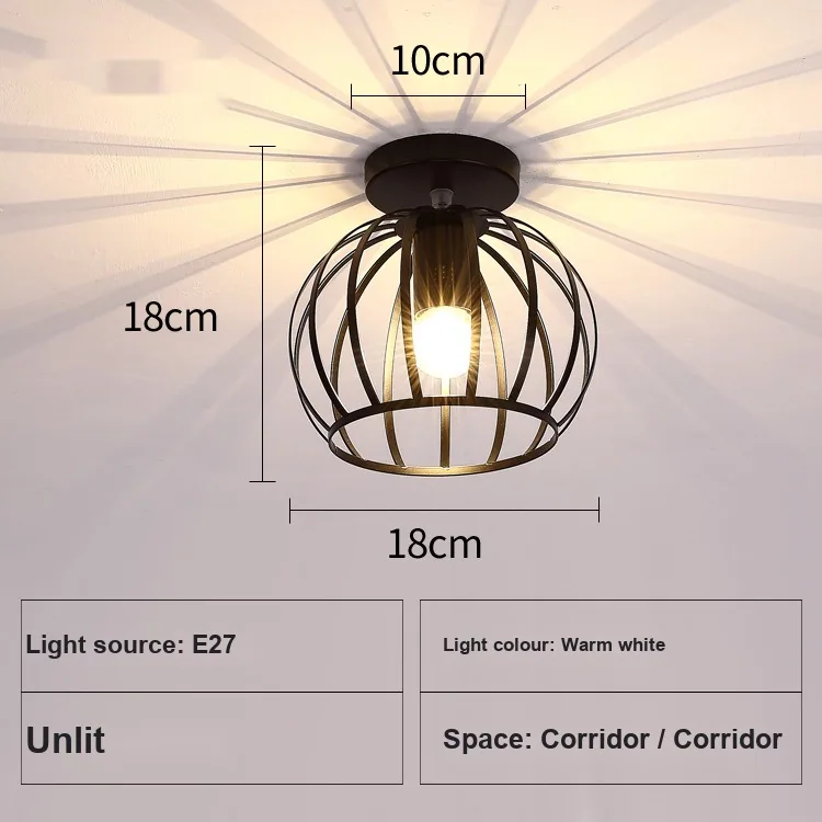 Nordic LED Ironwork Ceiling Light — Walkway, Corridor & Entryway — view 6