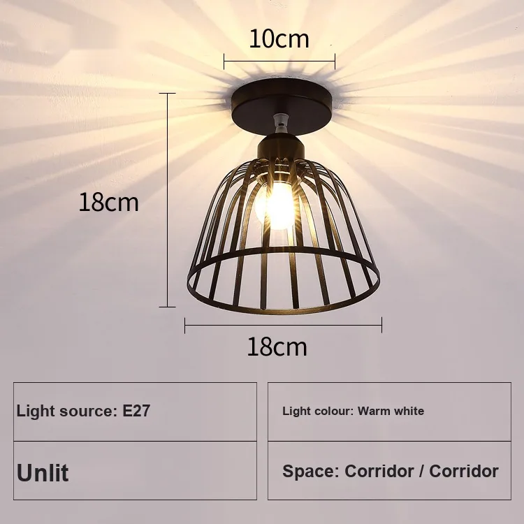 Nordic LED Ironwork Ceiling Light — Walkway, Corridor & Entryway — view 7