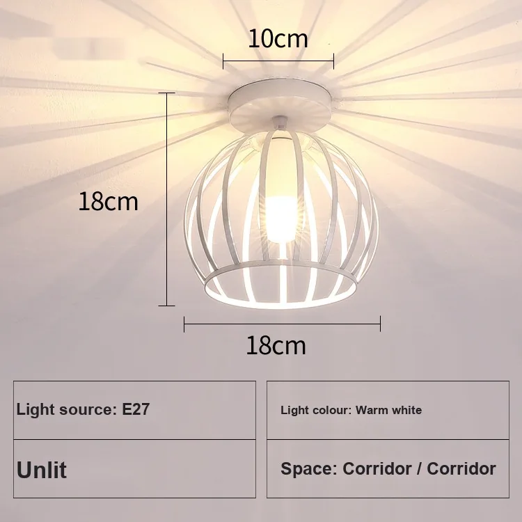 Nordic LED Ironwork Ceiling Light — Walkway, Corridor & Entryway — view 9