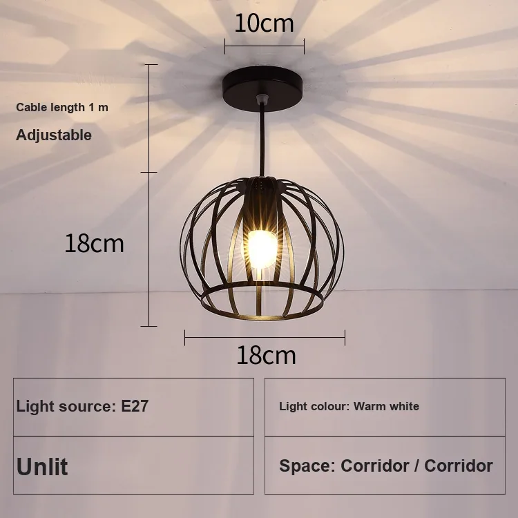 Nordic LED Ironwork Ceiling Light — Walkway, Corridor & Entryway — view 10