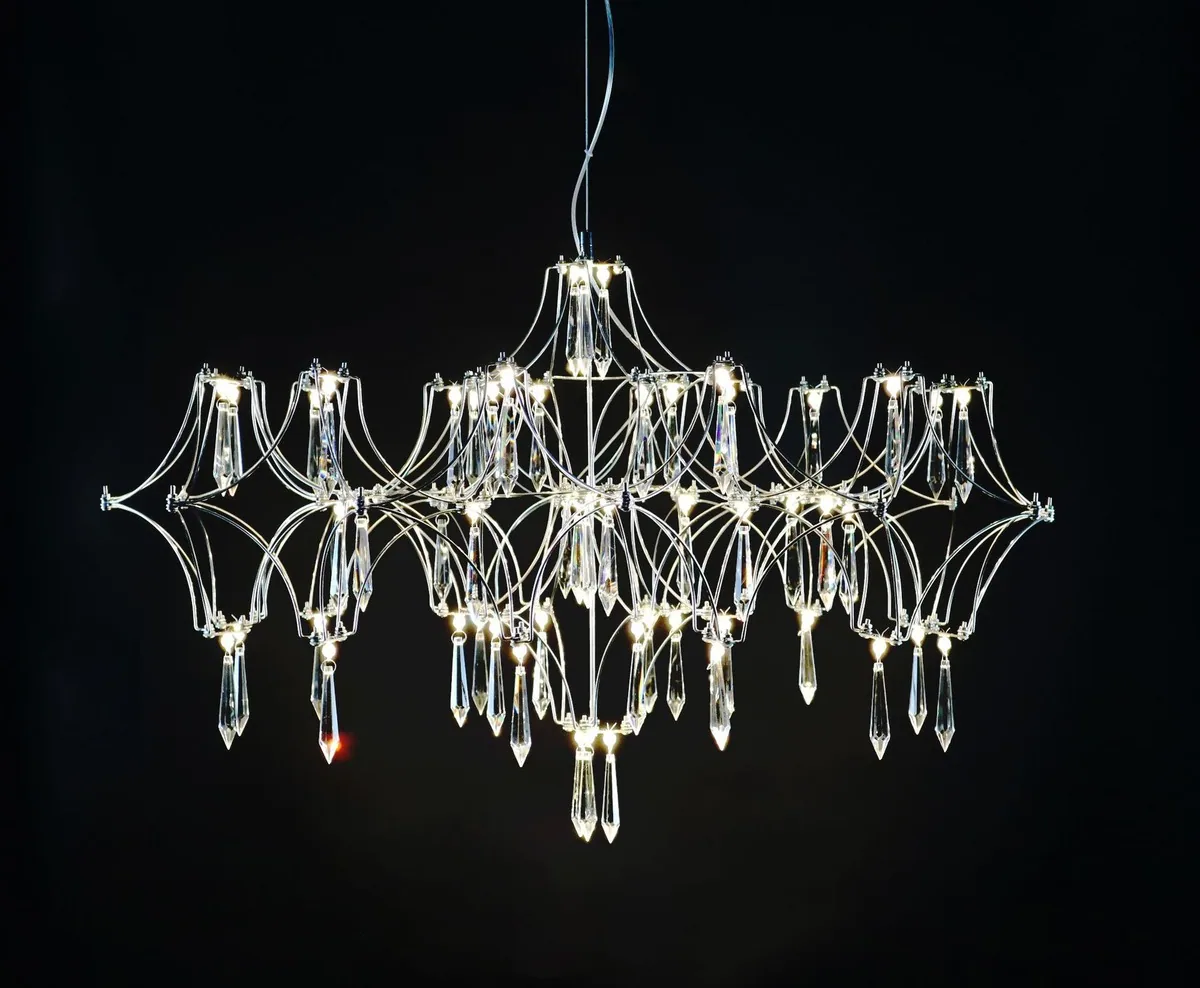 Light Luxury Crystal Chandelier — Villa, Living Room & Dining Room (Model DMSJ012) — view 7
