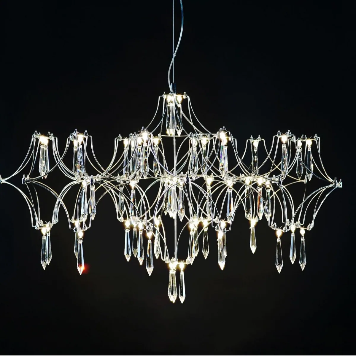 Light Luxury Crystal Chandelier — Villa, Living Room & Dining Room (Model DMSJ012) — view 3