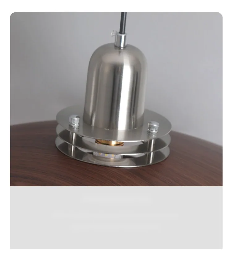 Chinese Walnut Cord-Hung Chandelier — Dining Room & Bar Counter — view 13