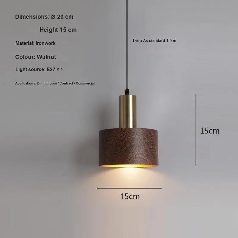 Chinese Walnut Cord-Hung Chandelier — Dining Room & Bar Counter — view 9