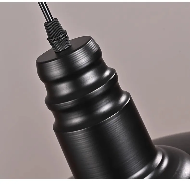 Industrial Single-Head Chandelier — Dining Room — view 15