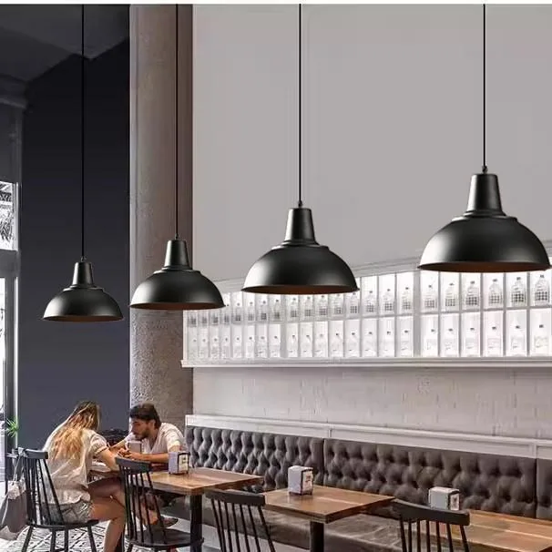 Industrial Single-Head Chandelier — Dining Room — view 2