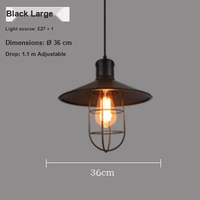 Industrial Single-Head Chandelier — Dining Room — view 6