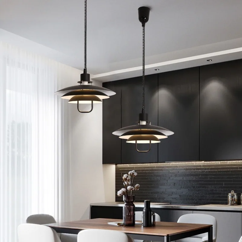 Minimalist Ironwork Chandelier — Dining Room & Bar Counter — view 4