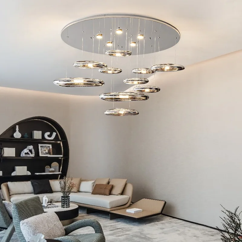 Nordic Glass Chandelier — Living Room & Dining Room — view 3