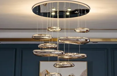 Nordic Glass Chandelier — Living Room & Dining Room — view 8