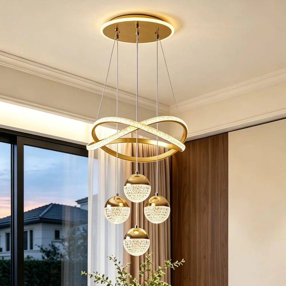 Modern Minimalist Chandelier — Living Room, Bedroom & Dining Room — view 1