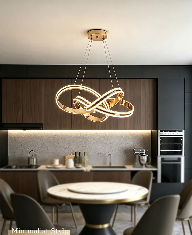 Light Luxury Ring Chandelier — Bedroom & Dining Room — view 7
