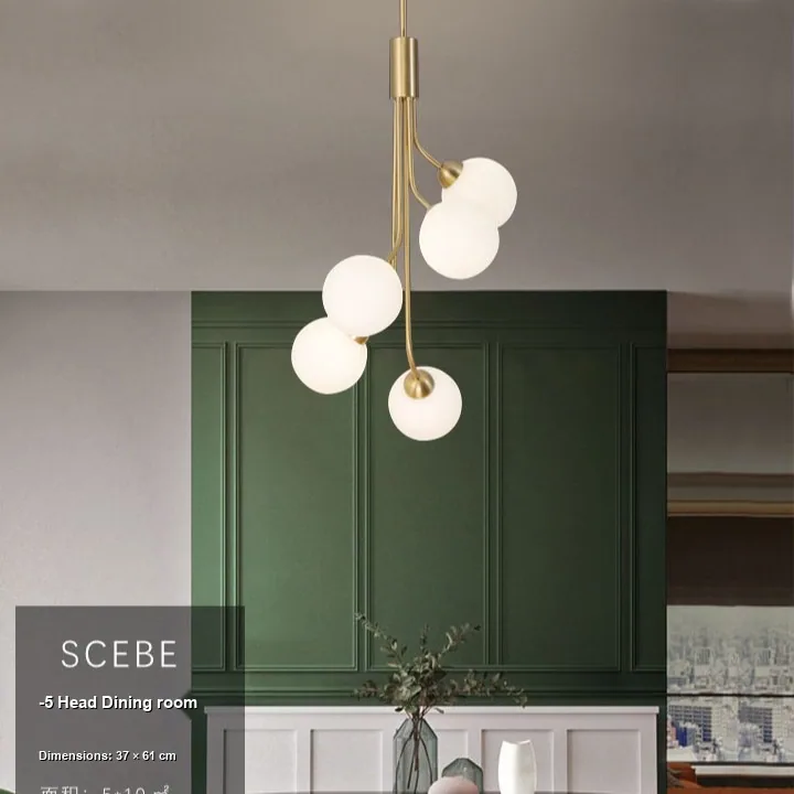 Nordic Glass Chandelier — Boutique, Living Room & Bedroom — view 2