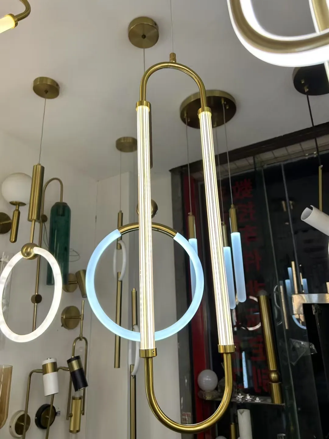 Modern Cord-Hung Chandelier — Living Room, Bedroom & Bedside — view 10