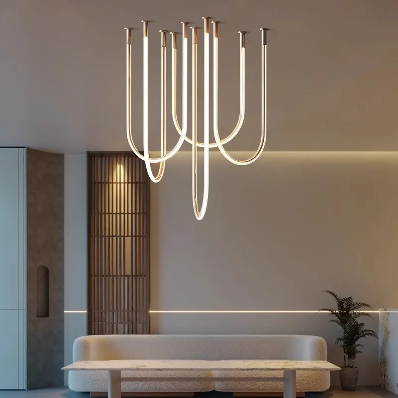 Nordic U-Shaped Ceiling Light — Stairwell, Showroom & Living Room — view 1