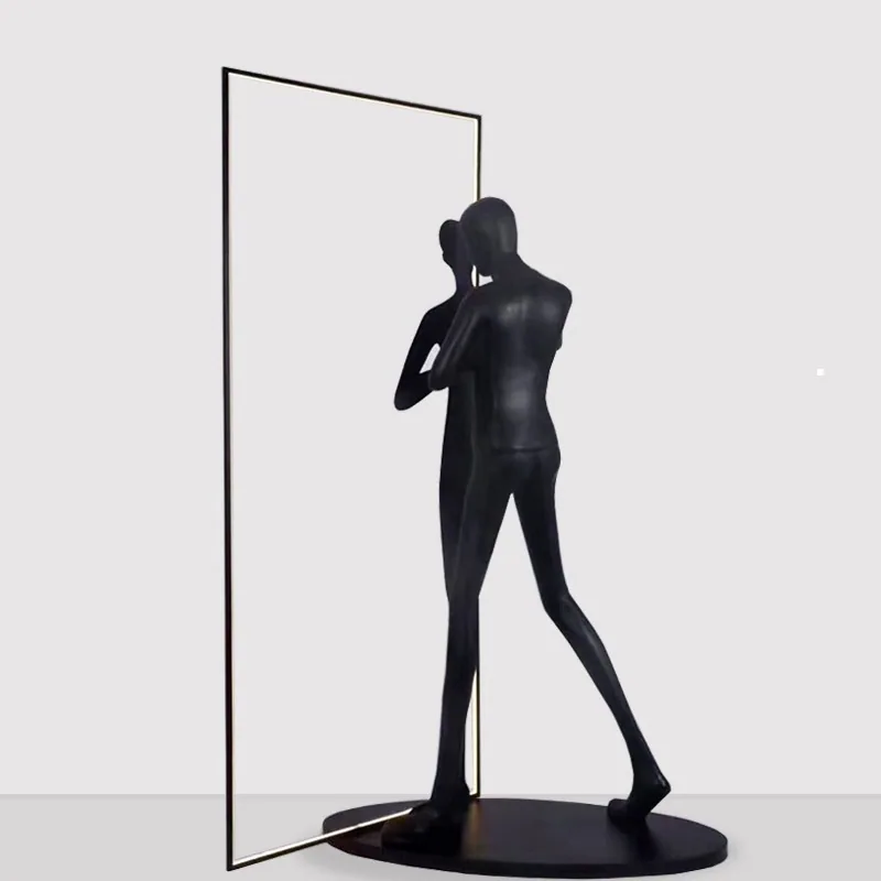Contemporary Figure Sculpture Floor Lamp — Show Flat & Lobby — view 2