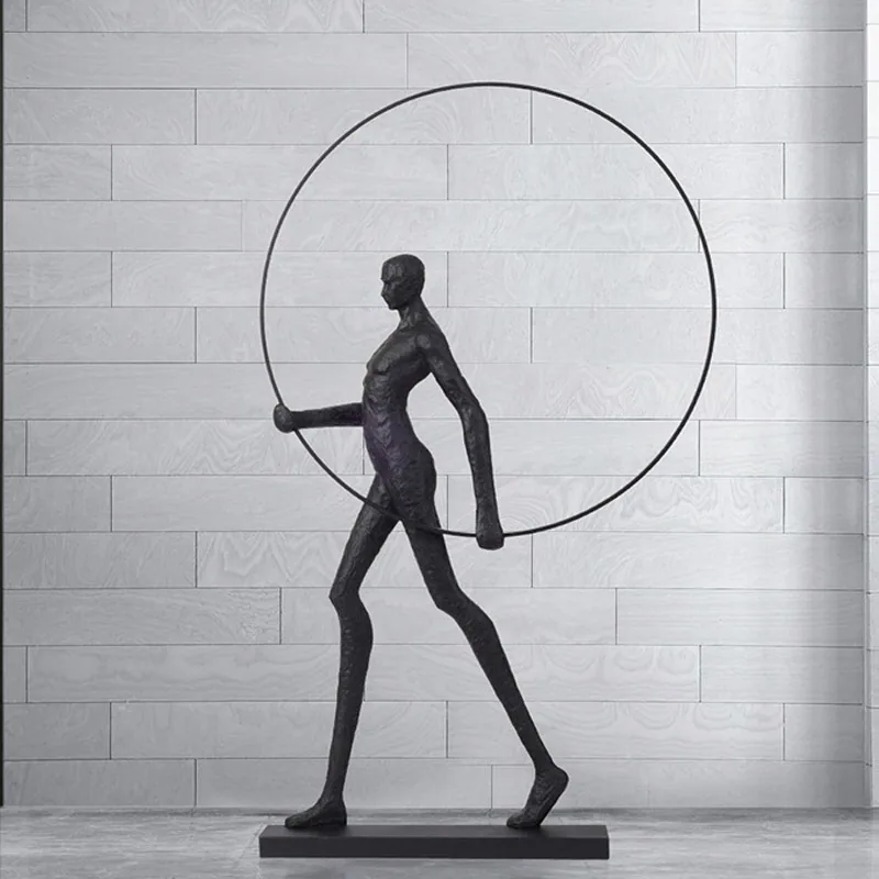 Contemporary Figure Sculpture Floor Lamp — Show Flat & Lobby — view 9