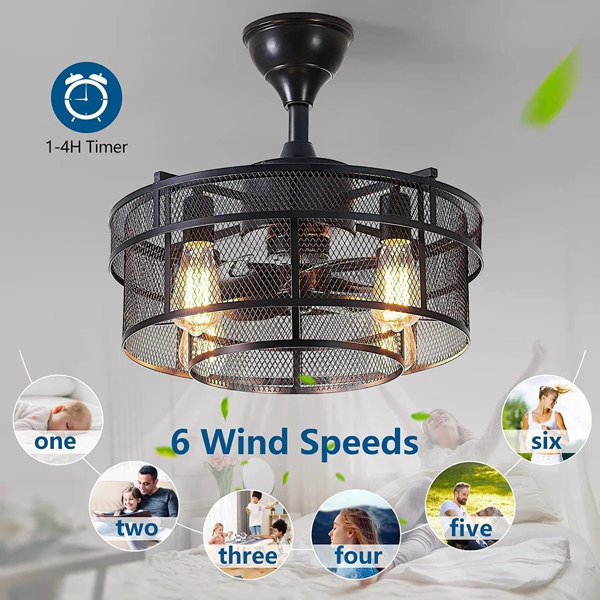 American Ceiling Fan Light — Bedroom & Dining Room — view 5