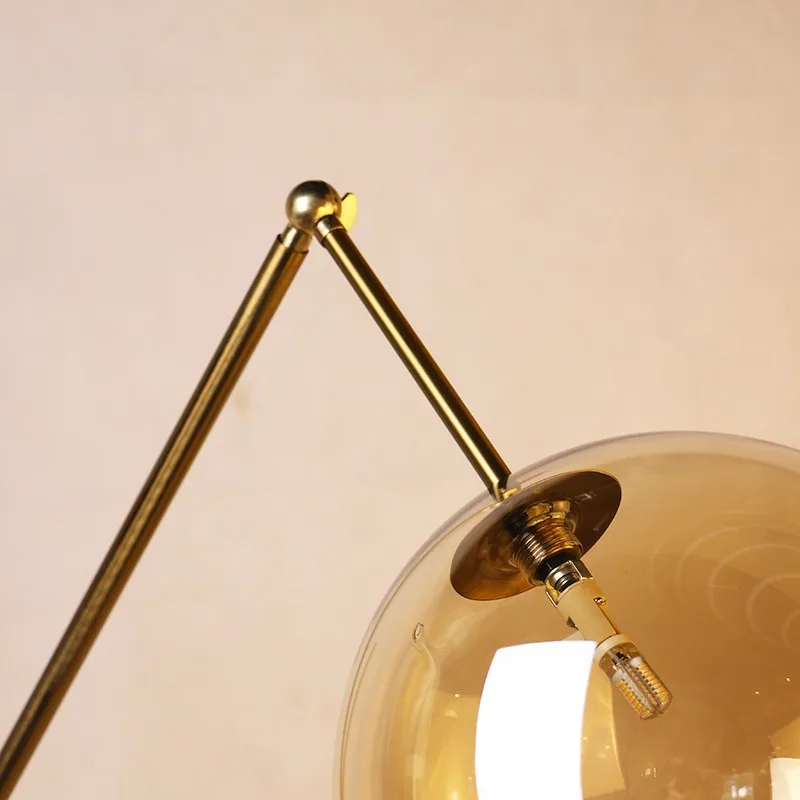 Minimalist Stainless Steel Floor Lamp — Hotel Lobby — view 2