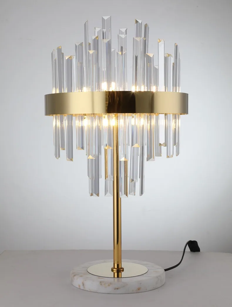 Modern Crystal Table Lamp — Villa, Hotel & Showroom — view 4
