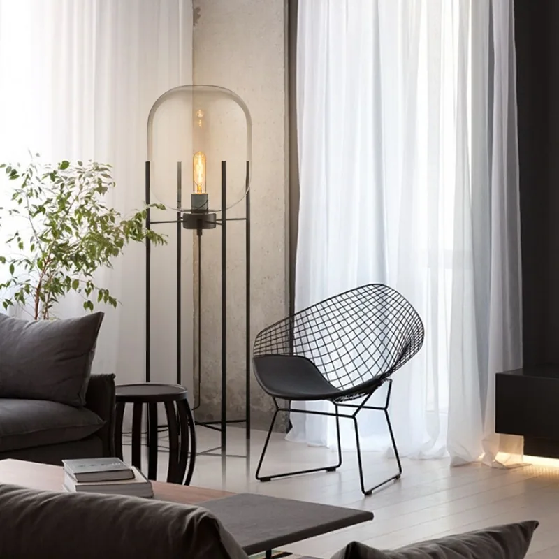 Modern Minimalist Glass Floor Lamp — Hotel & Showroom — view 8